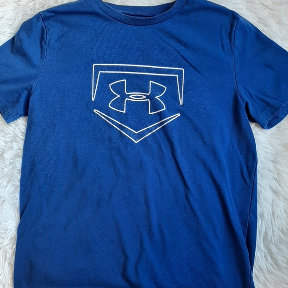 Underarmour youth large blue t-shirt - Picture 1 of 4